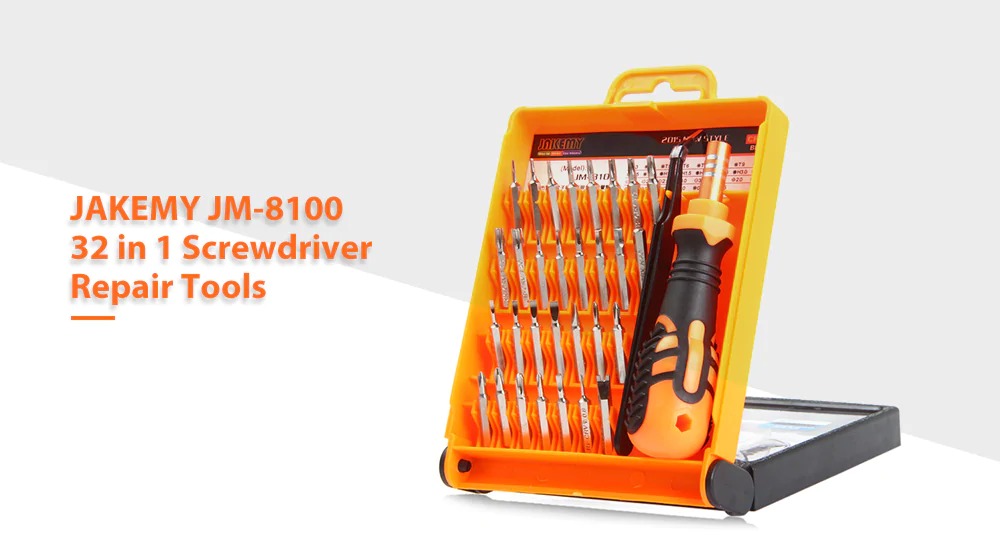coupon, gearbest, JAKEMY JM-8100 32 in 1 Screwdriver Repair Tools Set