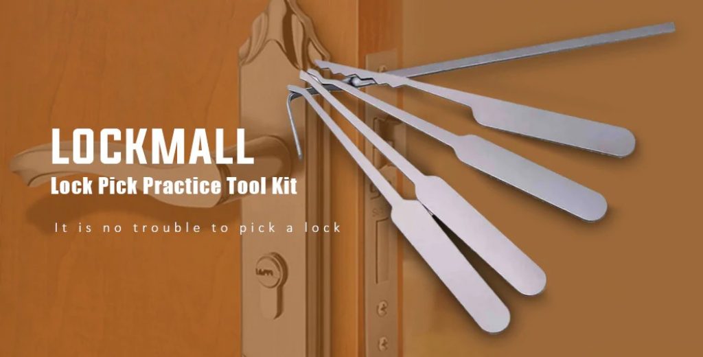 coupon, gearbest, LOCKMALL Lock Pick Practice Tool Kit for Locksmith 8PCS