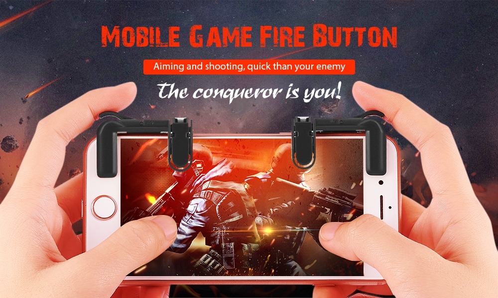 coupon, gearbest, Mobile Game Fire Button Aim Trigger Shooting Controller