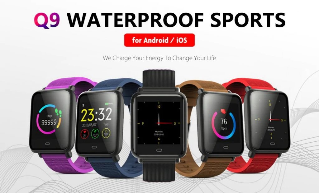 coupon, gearvita, Q9 Waterproof Sports Smartwatch