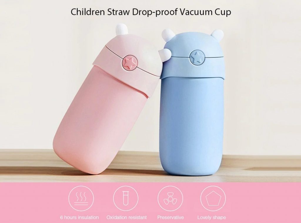 coupon, gearbest, Straw Drop-proof Vacuum Cup from Xiaomi youpin