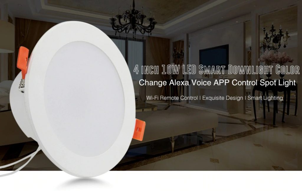 coupon, gearbest, Utorch 4 inch 10W LED Smart Downlight Color Change Alexa Voice APP Control Spot Light