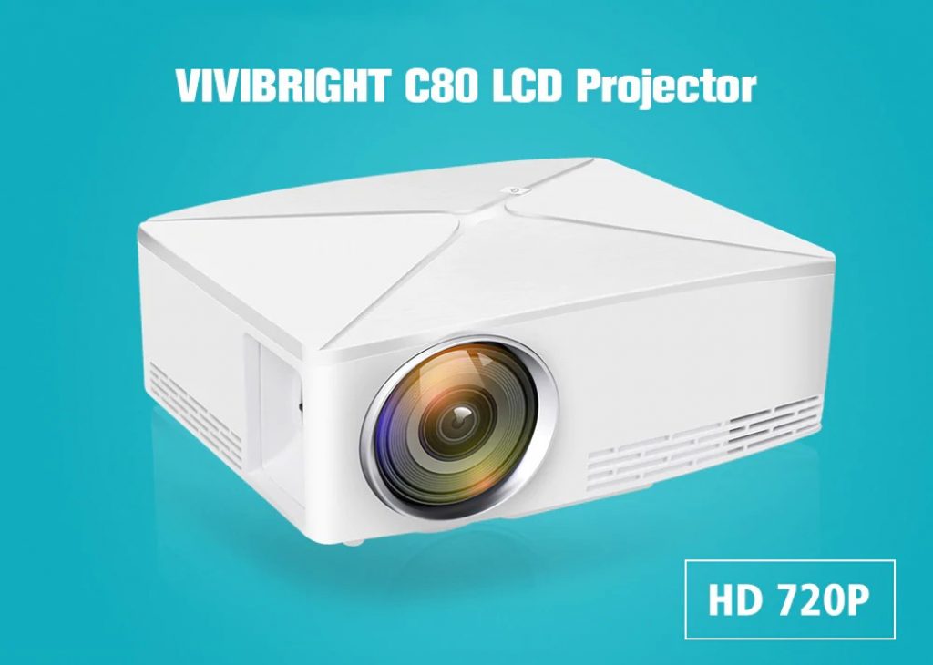 coupon, gearbest, VIVIBRIGHT C80 LCD Home Theater Projector