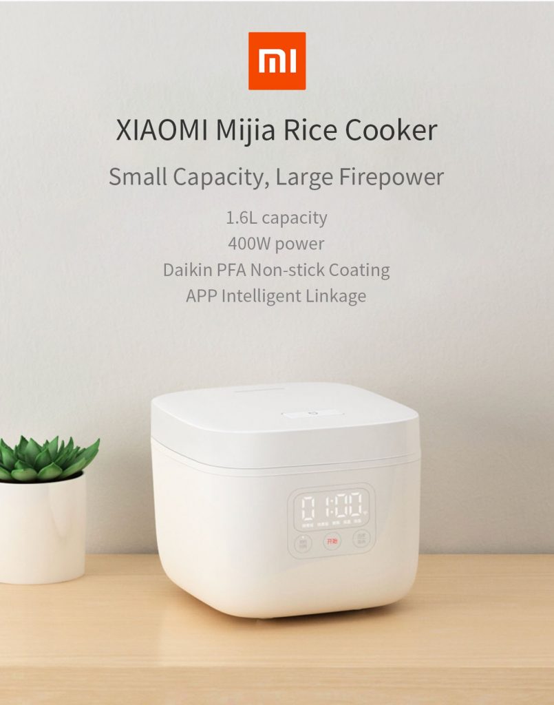 coupon, banggood, XIAOMI Mijia DFB201CM Small Rice Cooker 1.6L 400W APP Linkage Non-stick rice Cooker
