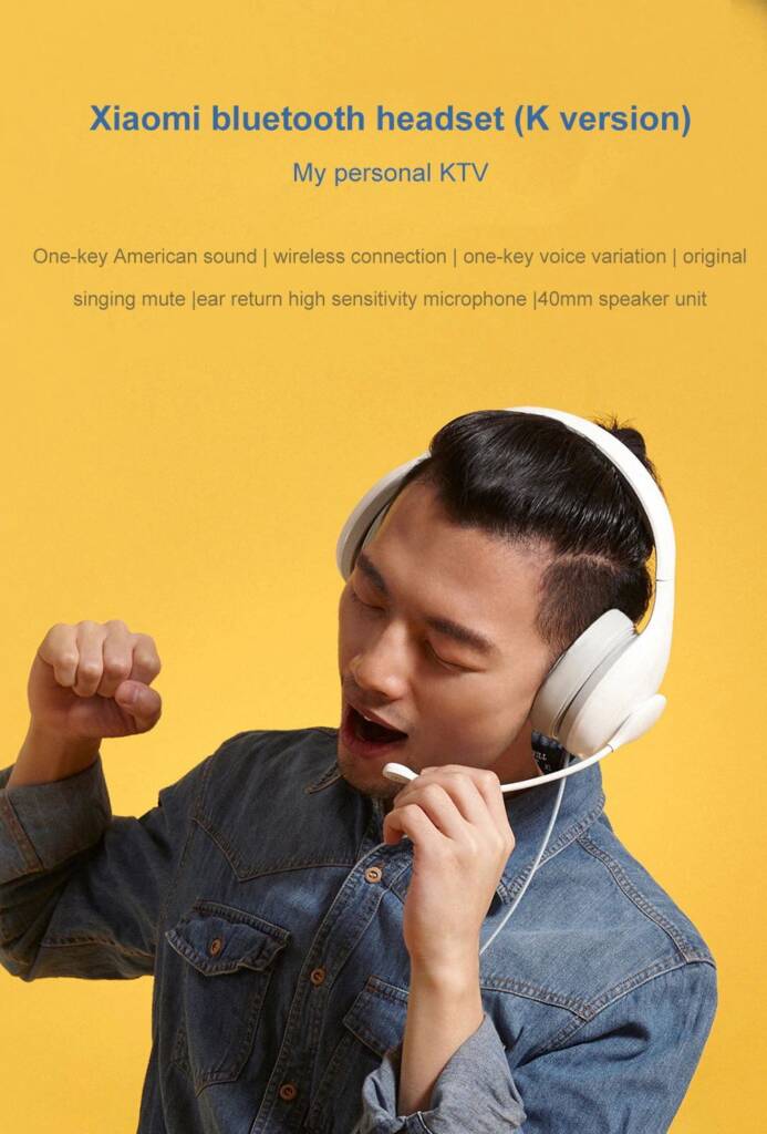 €38 with coupon for Xiaomi Bluetooth Headphone K-Song Version Wireless ...