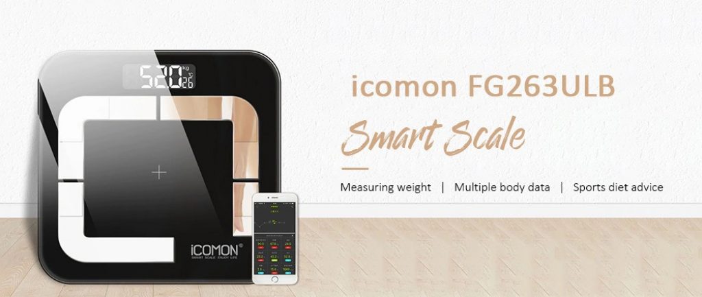 coupon, gearbest, icomon FG263ULB Max 180kg Smart Fat Scale