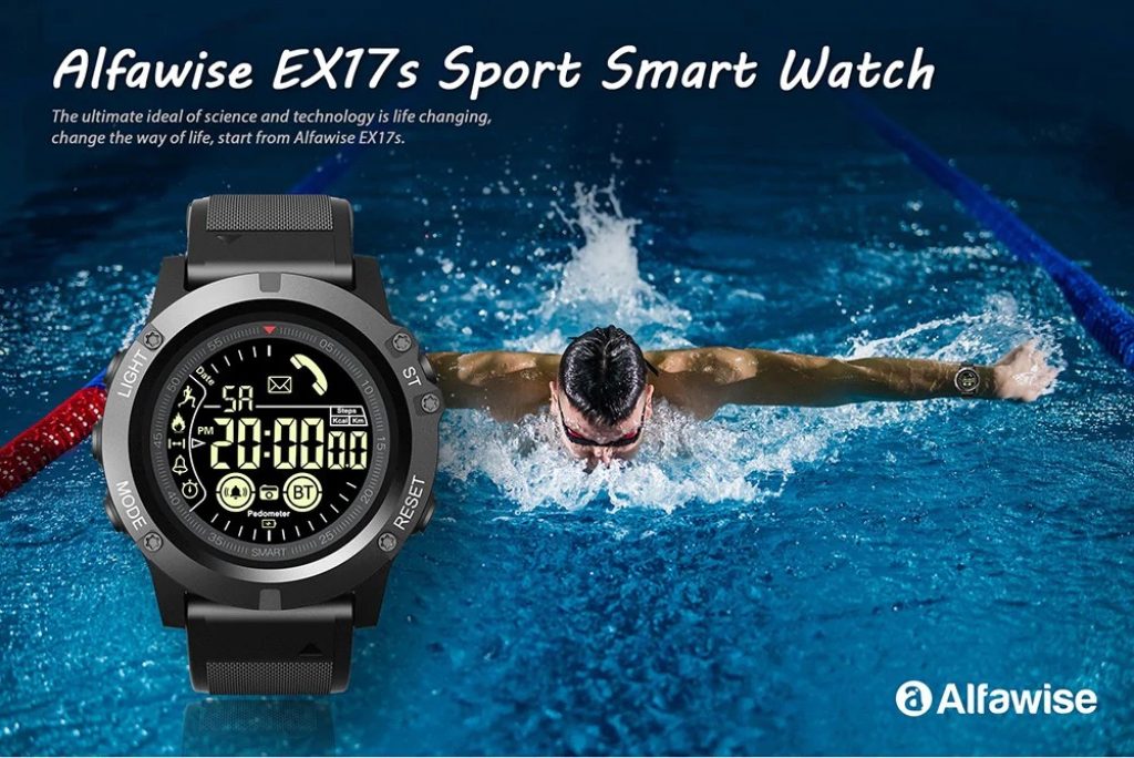 coupon, gearbest, Alfawise EX17S Sports Smart Watch Android iOS Compatibility