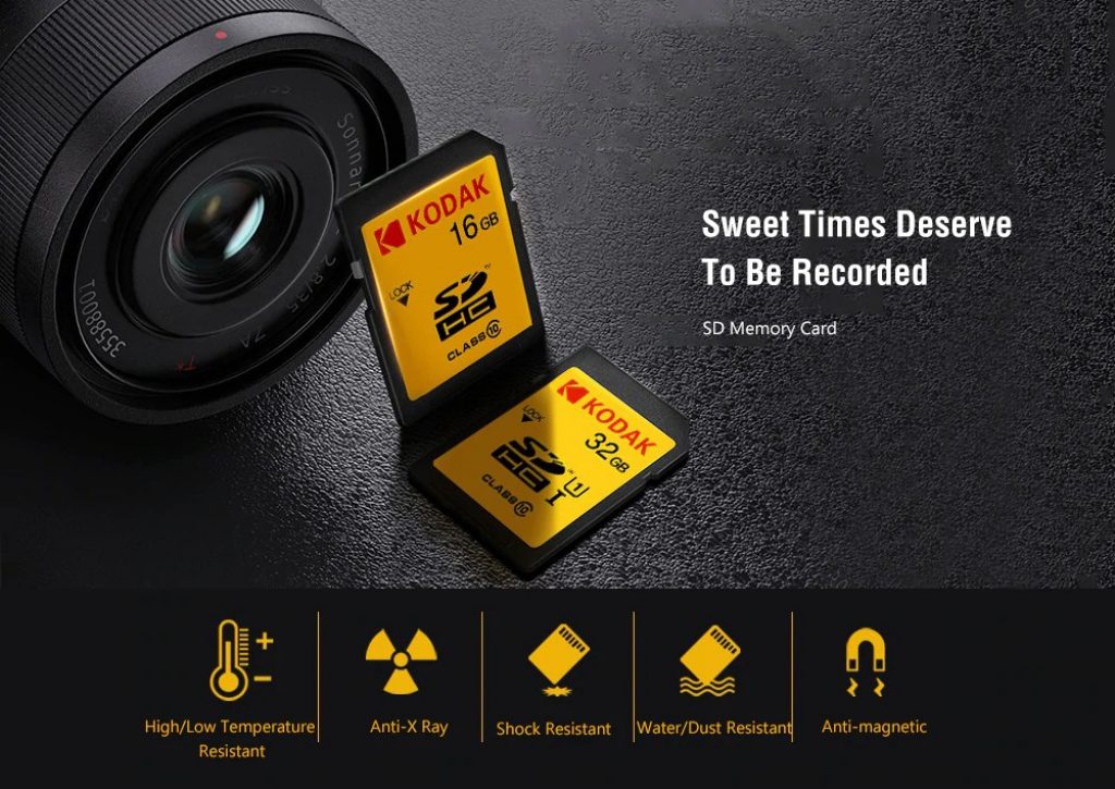 coupon, gearbest, Kodak U3 A1 V30 4K HD SD Card