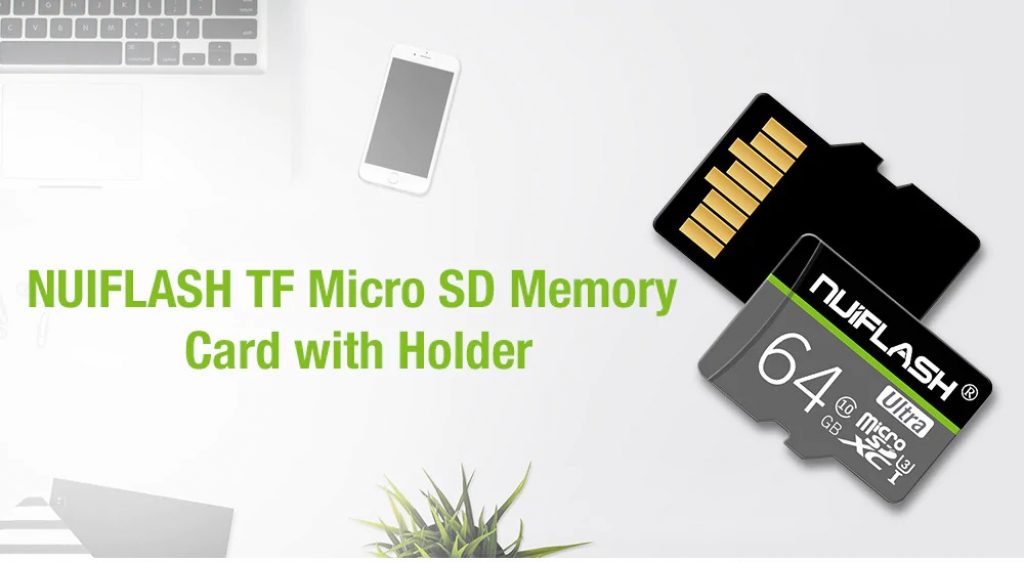 coupon, gearbest, NUIFLASH TF Micro SD Memory Card with Holder - Multi-A 64GB