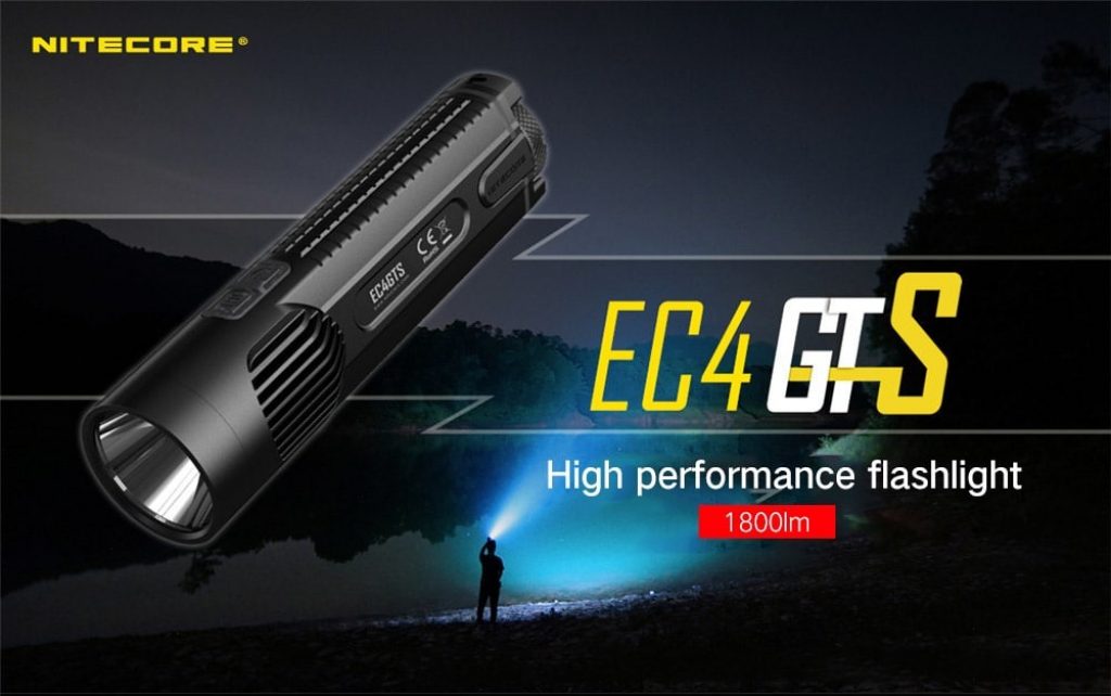 coupon, gearbest, Nitecore EC4GTS Portable Super Bright LED Flashlight