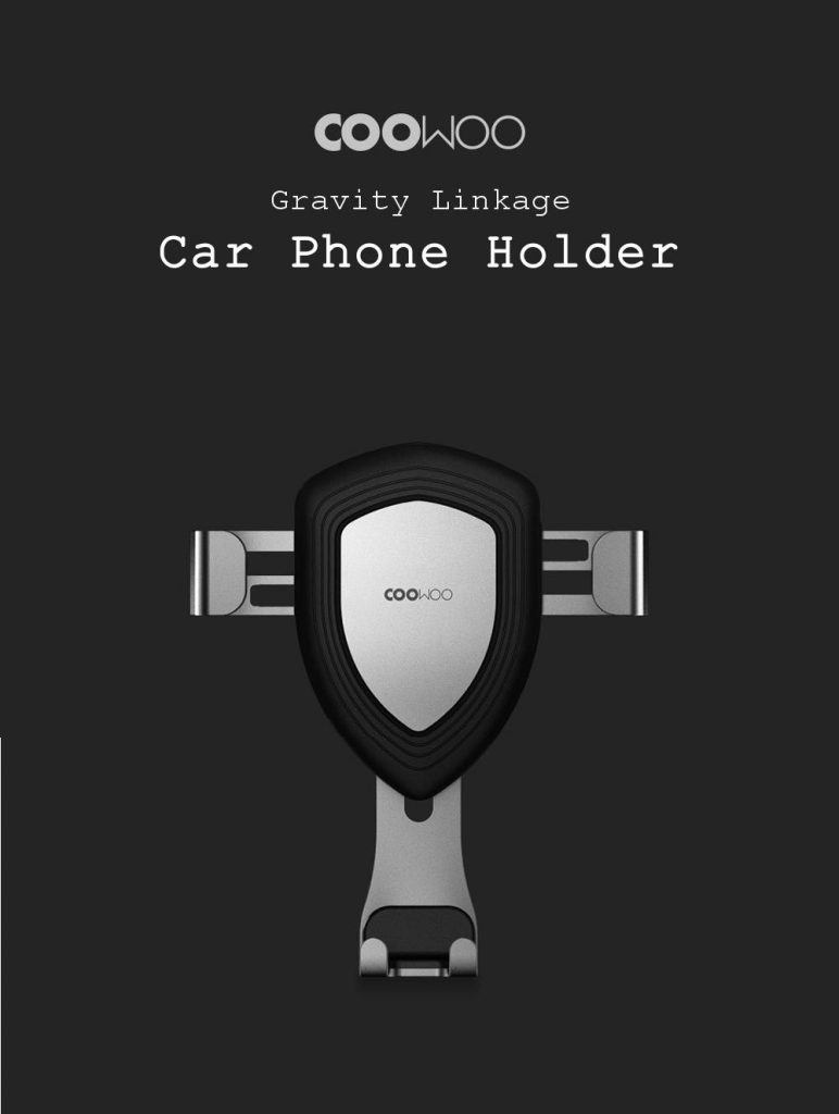 coupon, gearvita, Xiaomi COOWOO Car Phone Holder Gravity Linkage