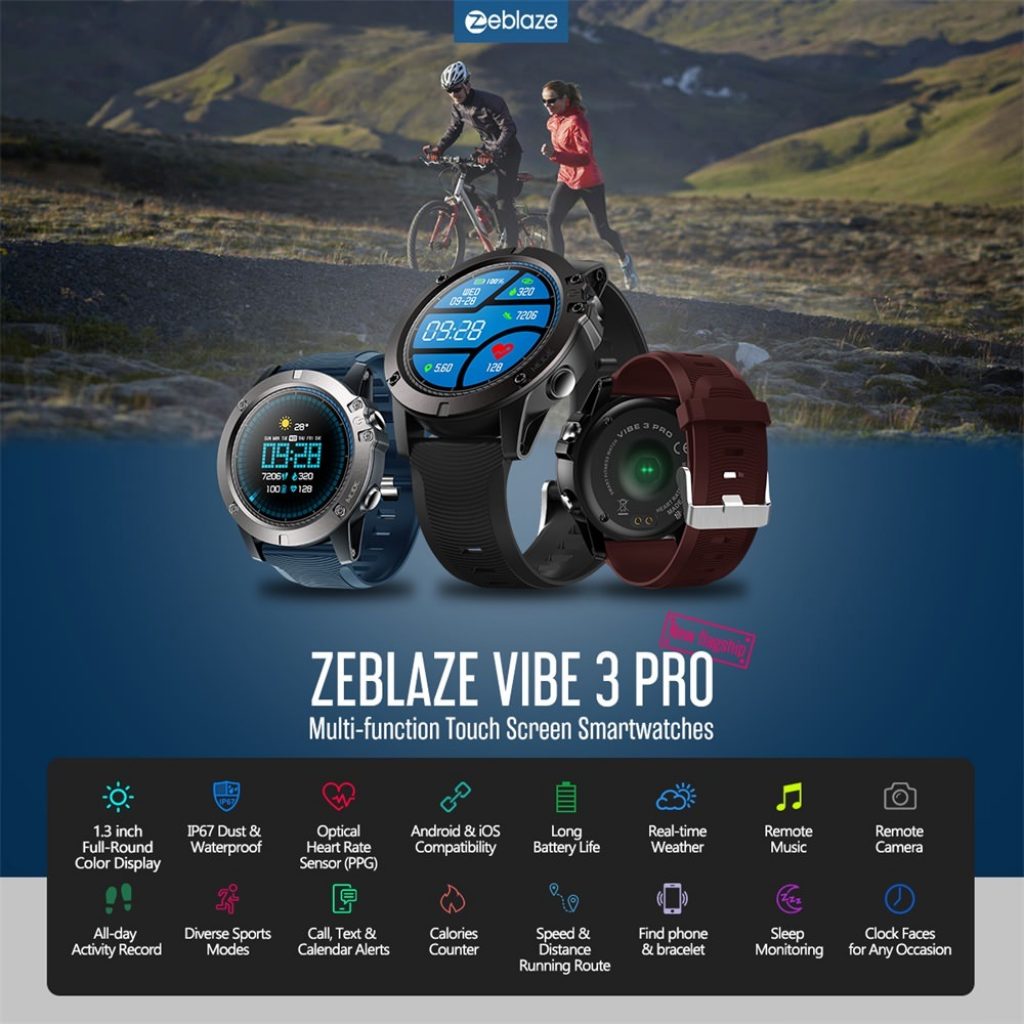 coupon, gearvita, Zeblaze VIBE 3 Pro Bluetooth Smartwatch