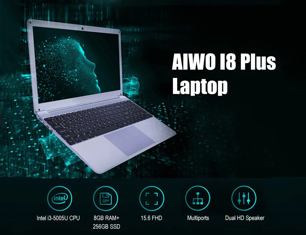 coupon, gearbest, AIWO I8 Plus 15.6 inch Laptop