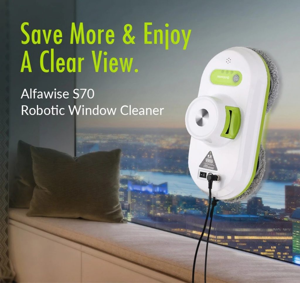 coupon, gearbest, Alfawise S70 Automatic Outdoor Vacuum Window Cleaner