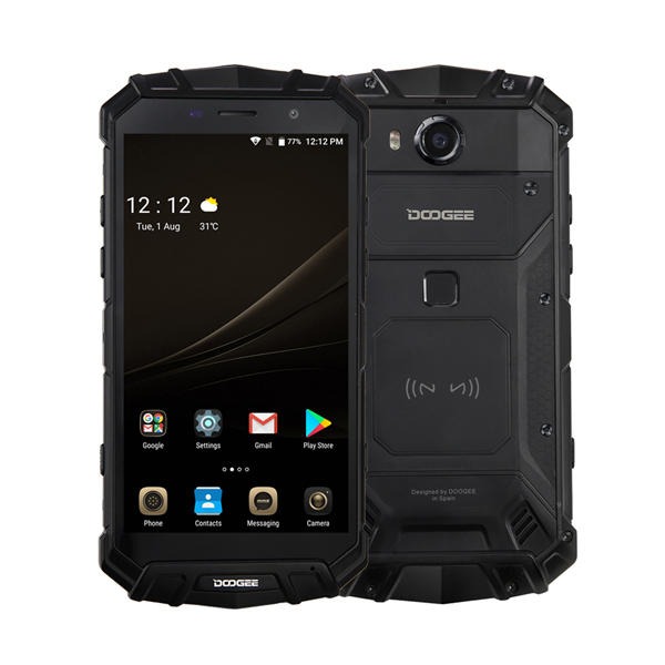 DOOGEE S60 Lite 5.2 Inch IP68 Waterproof NFC Wireless Charging 5580mAh 4GB RAM 32GB ROM MT6750T 4G Smartphone - Black, COUPON, BANGGOOD
