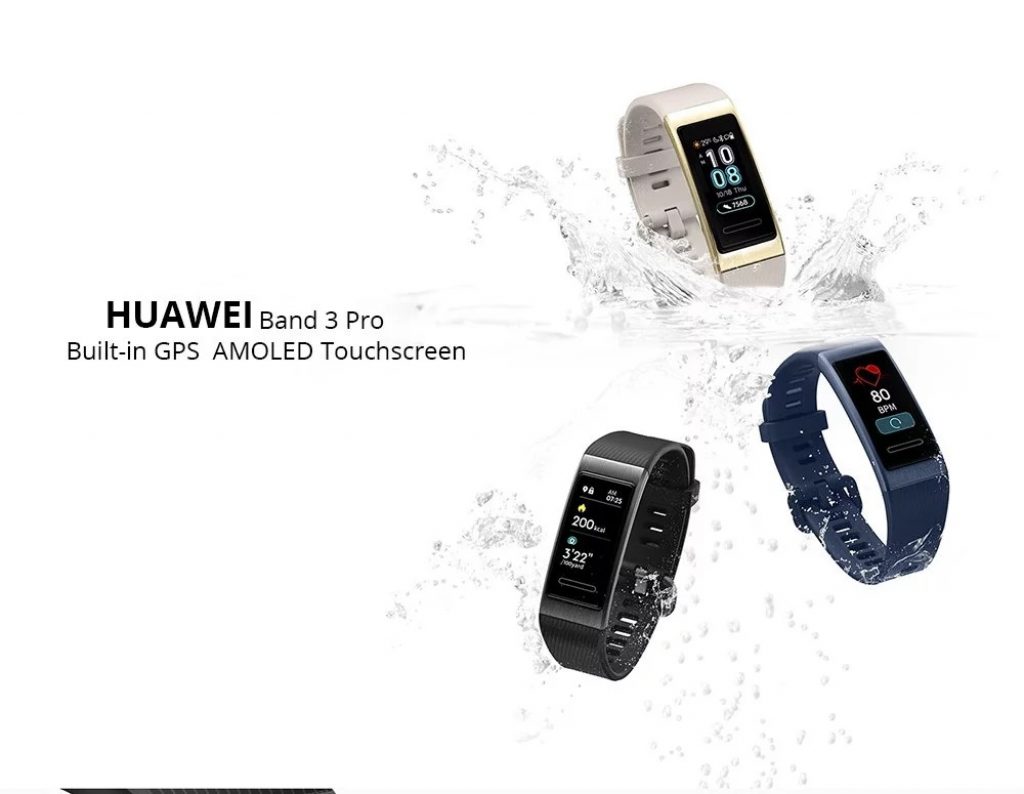 coupon, gearvita, Huawei Band 3 Pro Smart Bluetooth Wristband AMOLED Color Display