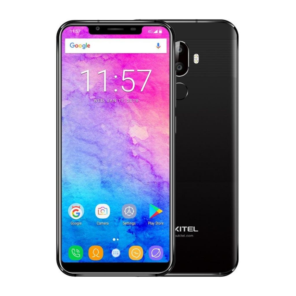 Oukitel U18 5.85 Inch HD Notch Full Display Face Unlock 4GB 64GB Octa Core 4G Smartphone - Black, COUPON, BANGGOOD