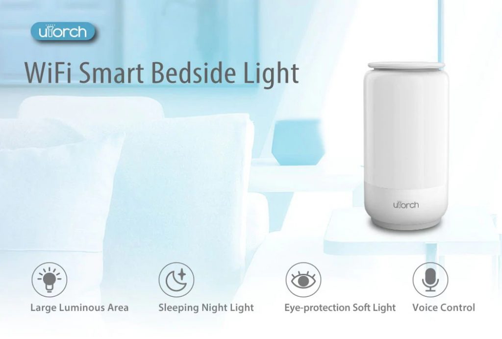 coupon, gearbest, UTORCH B01A WiFi Smart Bedside Light