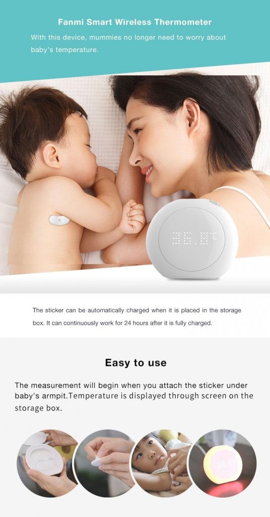 coupon, banggood, XIAOMI Fanmi Mini Portable Wireless Thermometer LED Display Smart Temperature Sticker Sensor