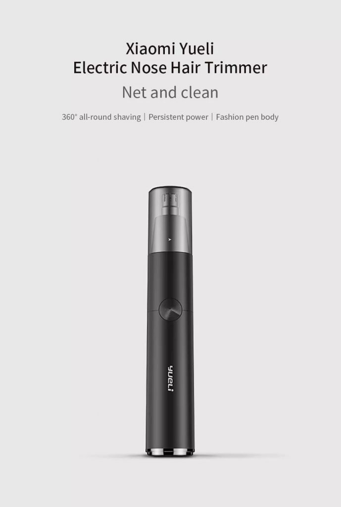 coupon, gearvita, XIAOMI YUELI HR-310BK H31 Electric Nose Hair Trimmer 360 Degree Rotate Safe Cleaner Tool