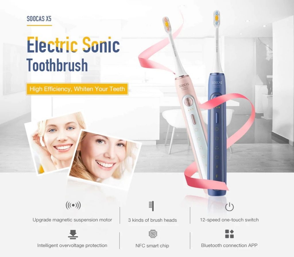 coupon, gearvita, Xiaomi SOOCAS X5 Electric Toothbrush