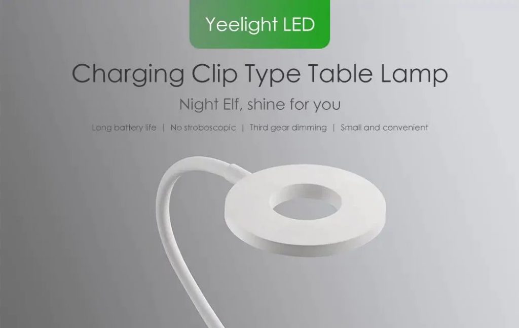 coupon, gearvita, Xiaomi YEELIGHT YLTD10YL 5W LED Clip-on Table Lamp USB Rechargeable