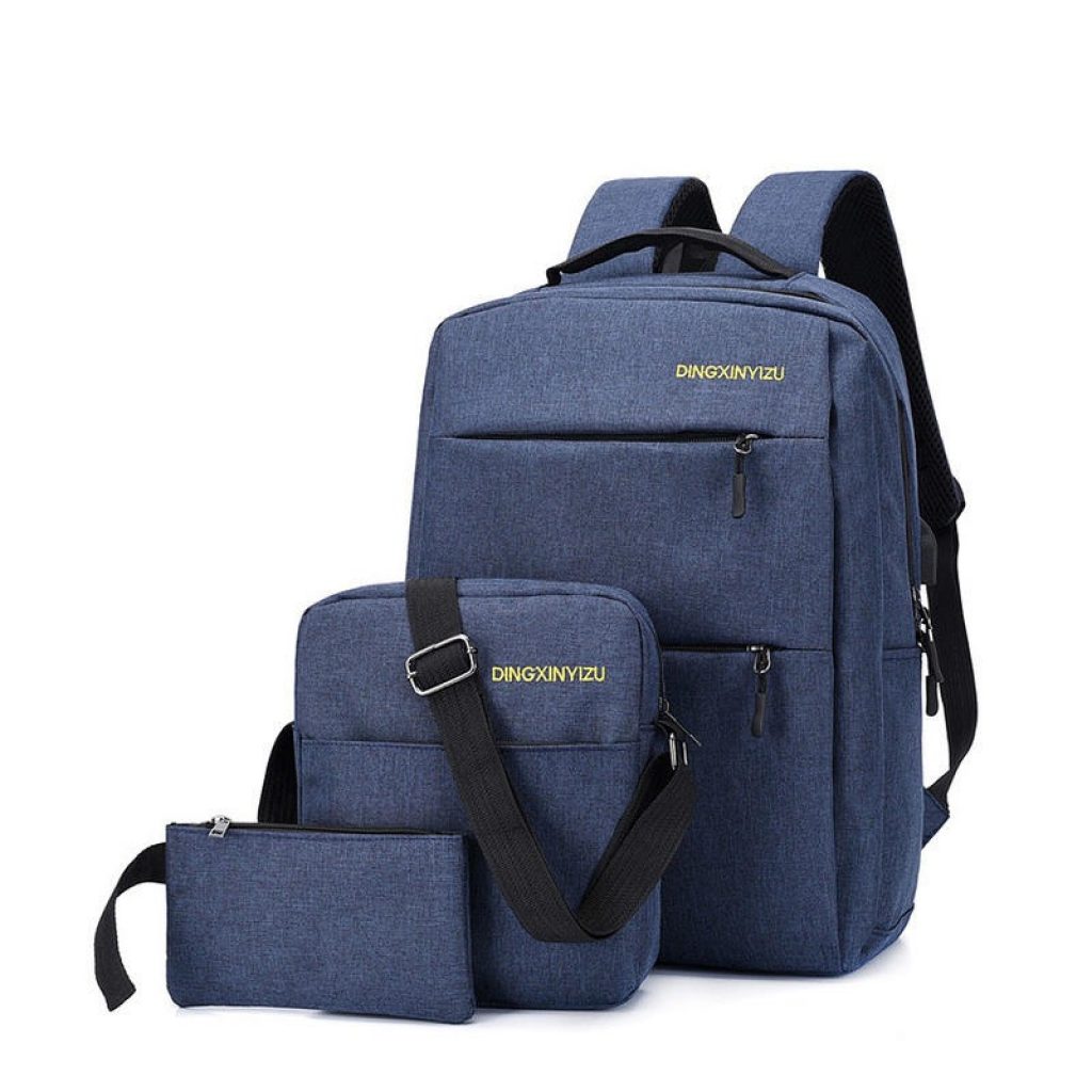 coupon, banggood, 3Pcs Backpack Set 20.8L 15.6-inch USB Charging Laptop Bag Waterproof Shoulder Bag Pen Bag For Camping Travel