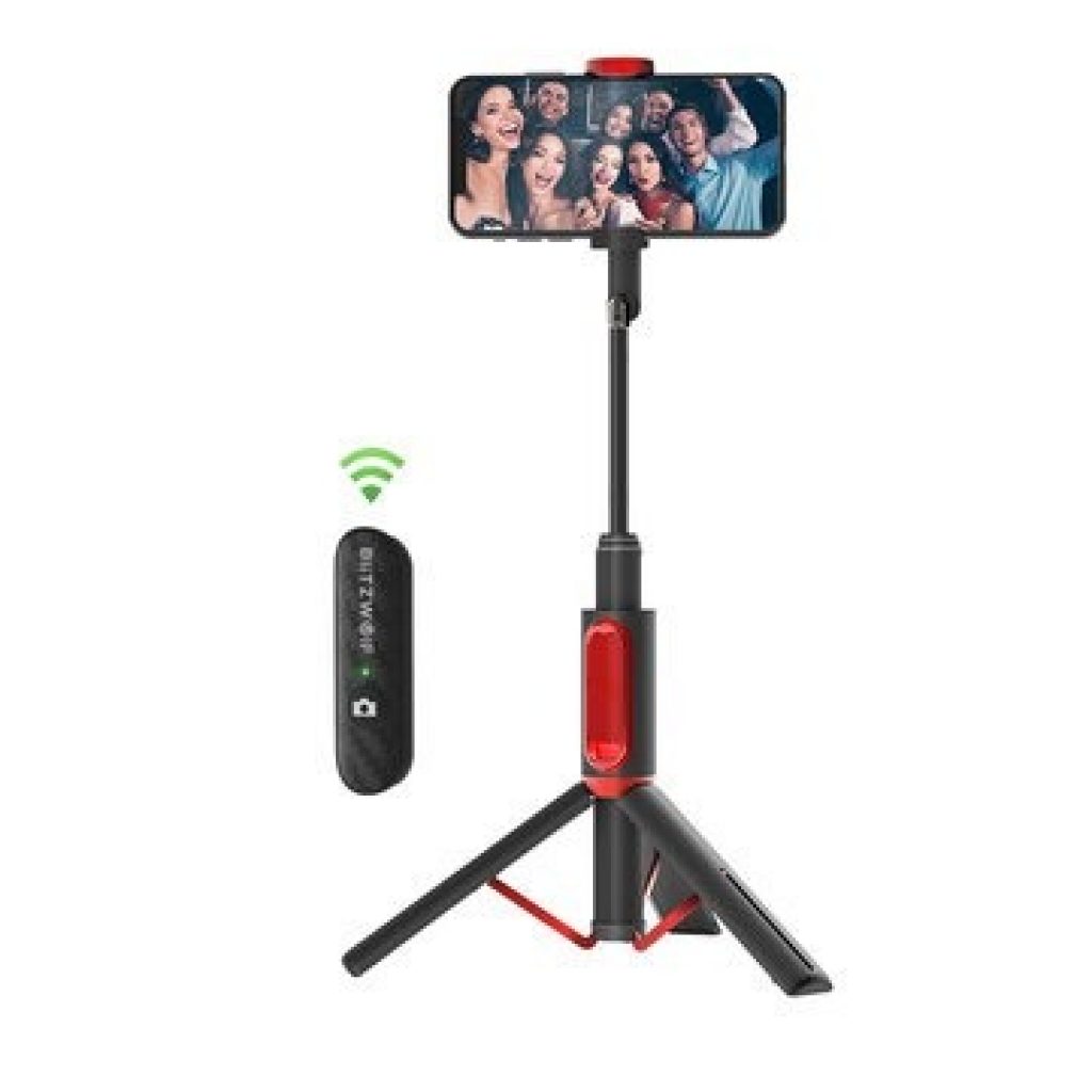 coupon, banggood, BlitzWolf® BW-BS10 All In One Portable bluetooth Selfie Stick Hidden Phone Clamp with Retractable Tripod