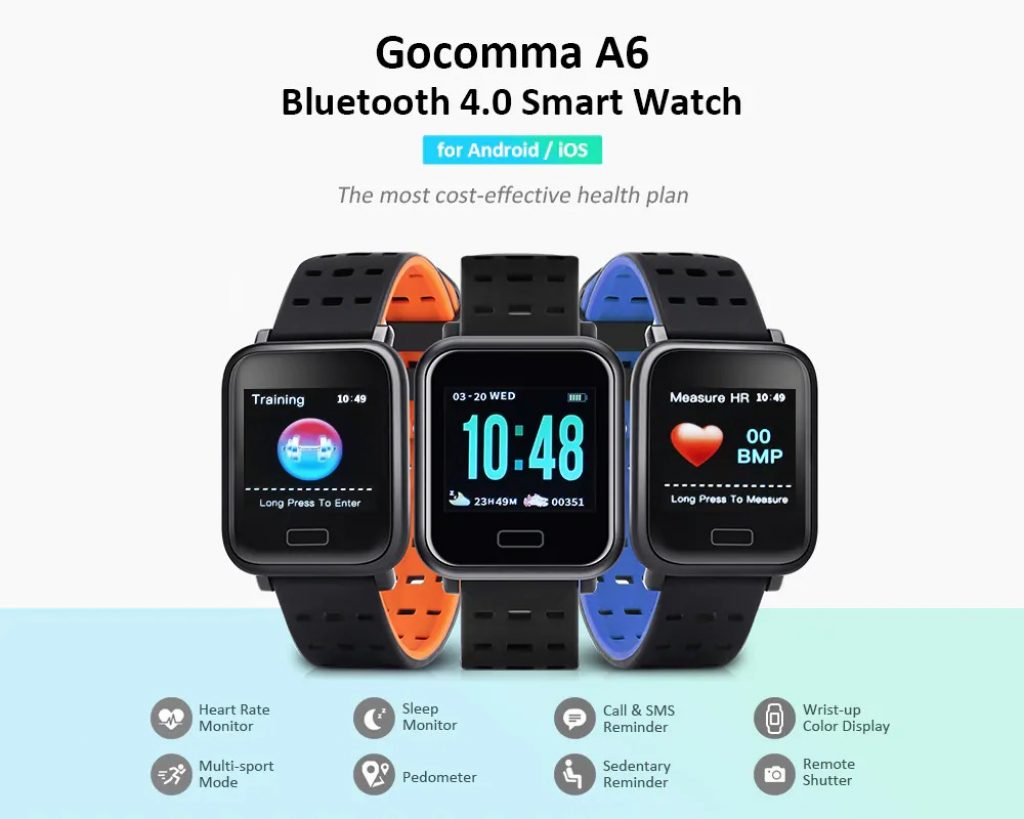 coupon, gearbest, Gocomma A6 Sports Smart Watch