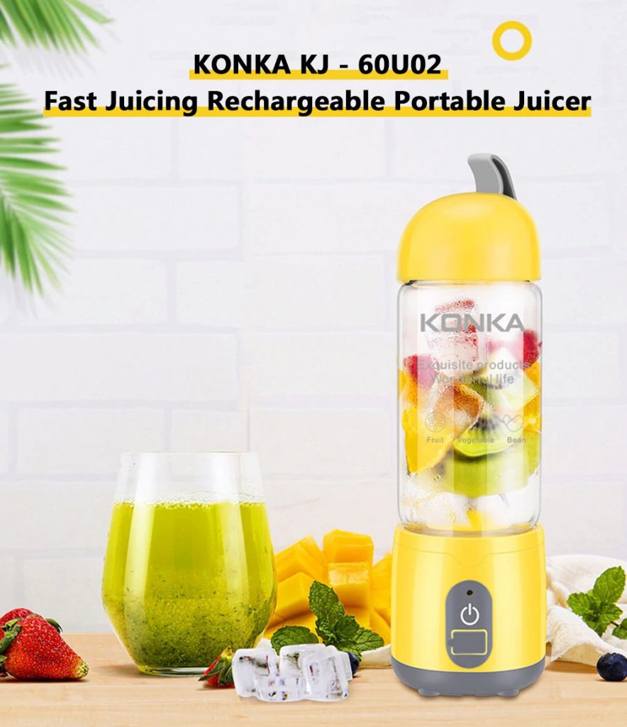 coupon, gearbest, KONKA KJ-60U02 Portable USB Charing Electric Fruit Juicer
