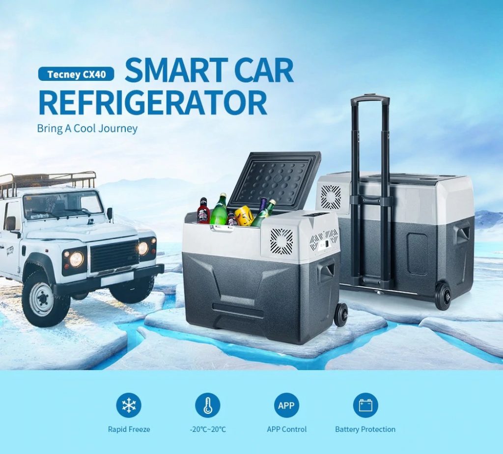 coupon, gearbest, Tecney CX40 40L Smart Car Freezer