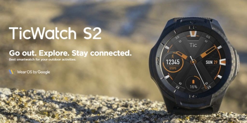 coupon, gearvita, Ticwatch S2 Bluetooth GPS Smartwatch Swimming Posture Recognition