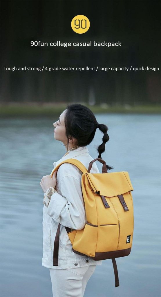 coupon, gearvita, Xiaomi 90FUN Casual College Backpack IPX4 Water Repellent 13L Large Capacity
