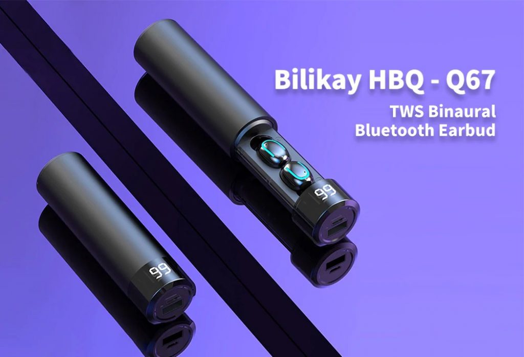 coupon, gearbest, Bilikay HBQ - Q67 TWS Binaural Wireless Bluetooth Mini Earbuds