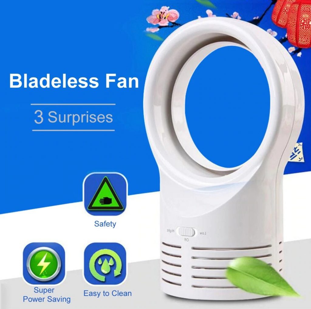 coupon, gearbest, Electric Small Silent Bladeless Mini Fan