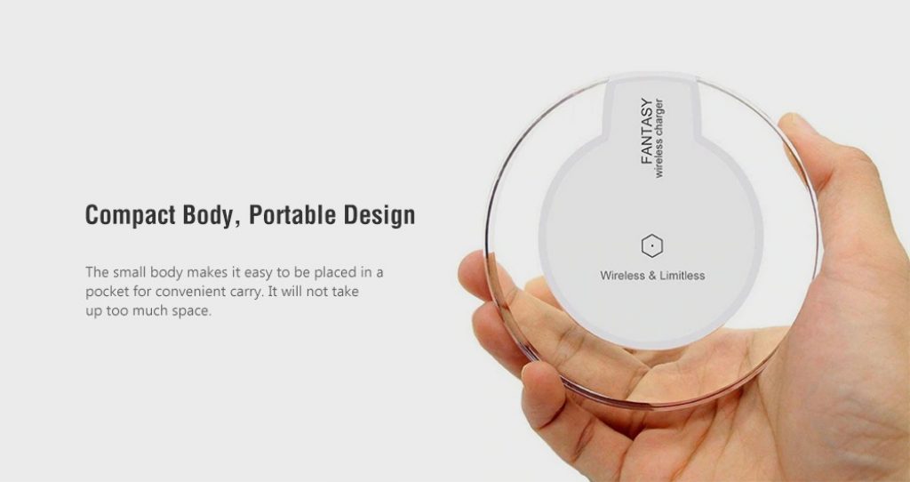 coupon, gearbest, K9 Wireless Charger Transparent Base Quick Charging