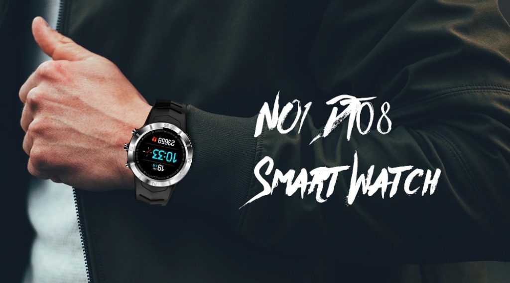 coupon, gearbest, NO.1 DT08 IP67 Waterproof Smart Watch