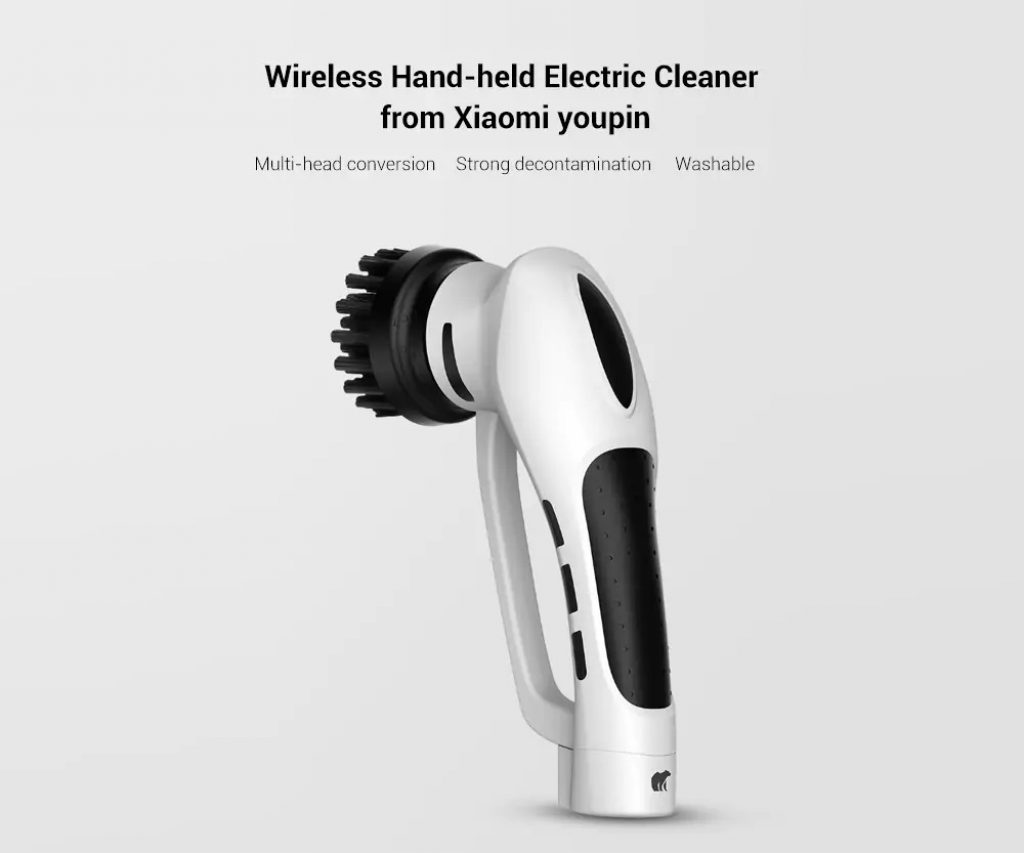 coupon, gearbest, Wireless Handheld Electric Cleaner with 4 Brush Heads from Xiaomi youpin
