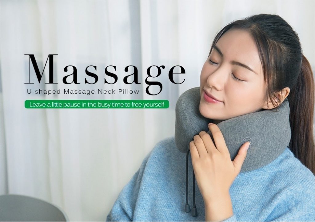 coupon, gearvita, Xiaomi LERAVAN Multi-function U-shaped Massage Neck Pillow