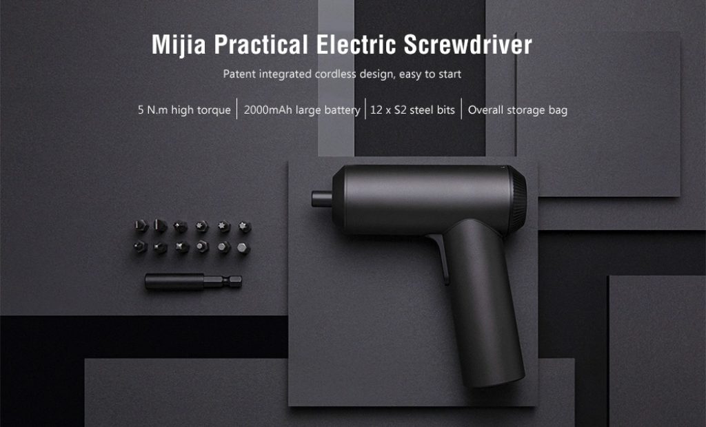 banggood, coupon, gearbest, Xiaomi Mijia MJDDLSD001QW Home Electric Screwdriver with 12 Pieces S2 Bits