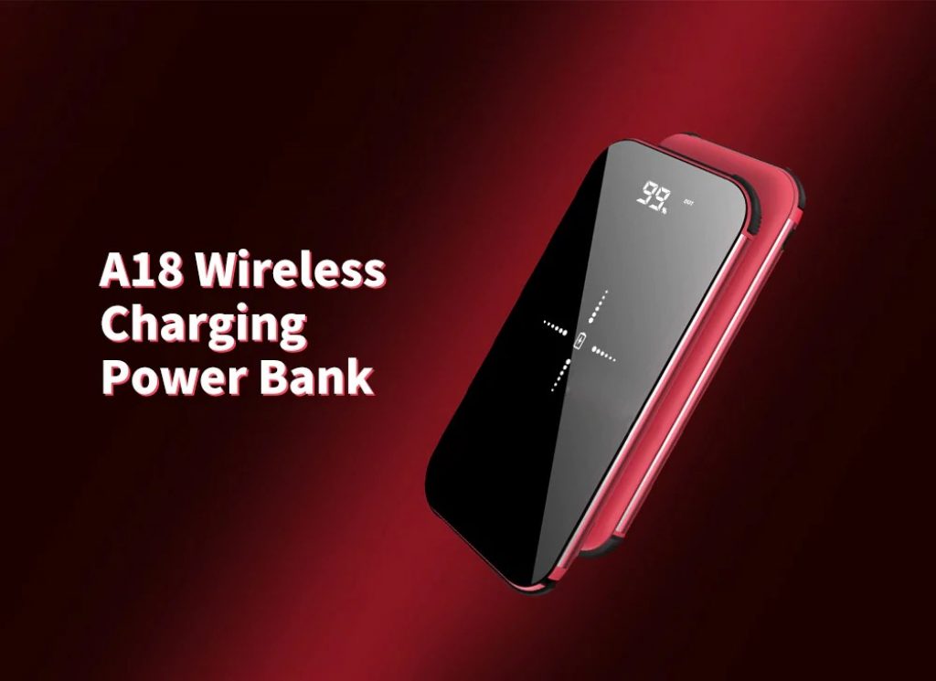 coupon, gearbest, A18 8000mAh Wireless Charging Power Bank