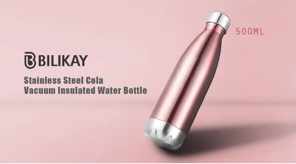 coupon, gearbest, Gocomma Stainless Steel Insulated Water Bottle Cola Style 500ml