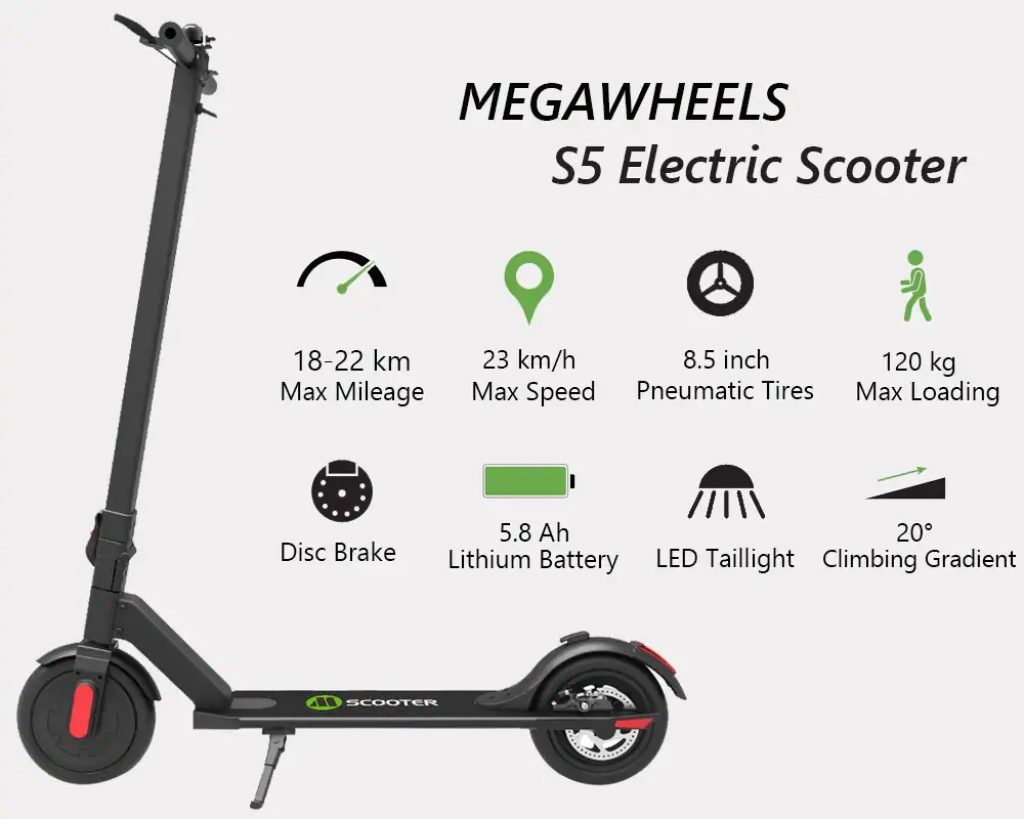 Breaden Electric Scooter 23km/h Max Speed 8-12 Mileage