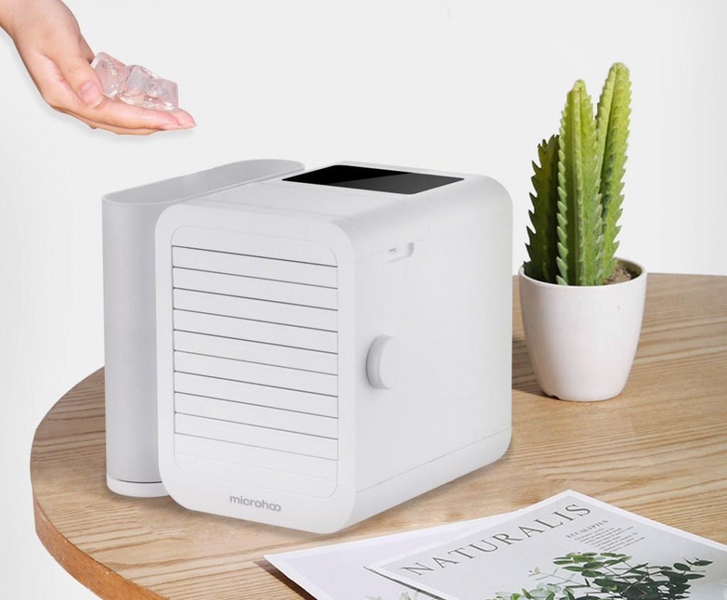 coupon, banggood, MICROHOO 6W 1000ml Water Capacity White Mini Air Conditioner From Xiaomi Youpin