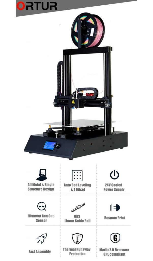 coupon, gearbest, Ortur Ortur 4 V1 GRS Linear Guide Rail High Speed Multifunctional Heavy Duty 3D Printer