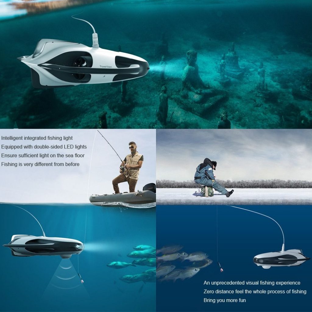 coupon, banggood, PowerVision PowerRay Underwater Drone Fishing Camera 1080p Wizard With 4K UHD Boating Rc Submarine