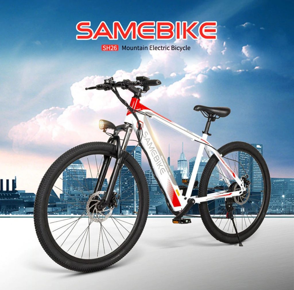 coupon, gearbest, Samebike SH26 High Carbon Steel Mountain Electric Bicycle