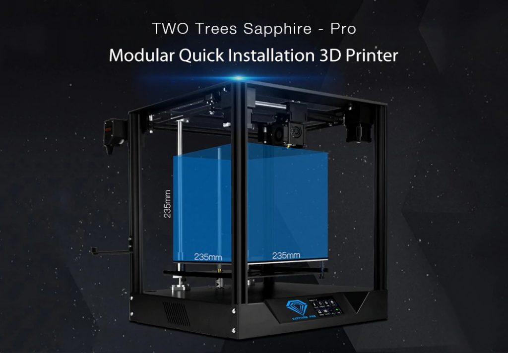 coupon, gearbest, TWO Trees Sapphire - Pro Modular Quick Installation MKS Open Source 3D Printer