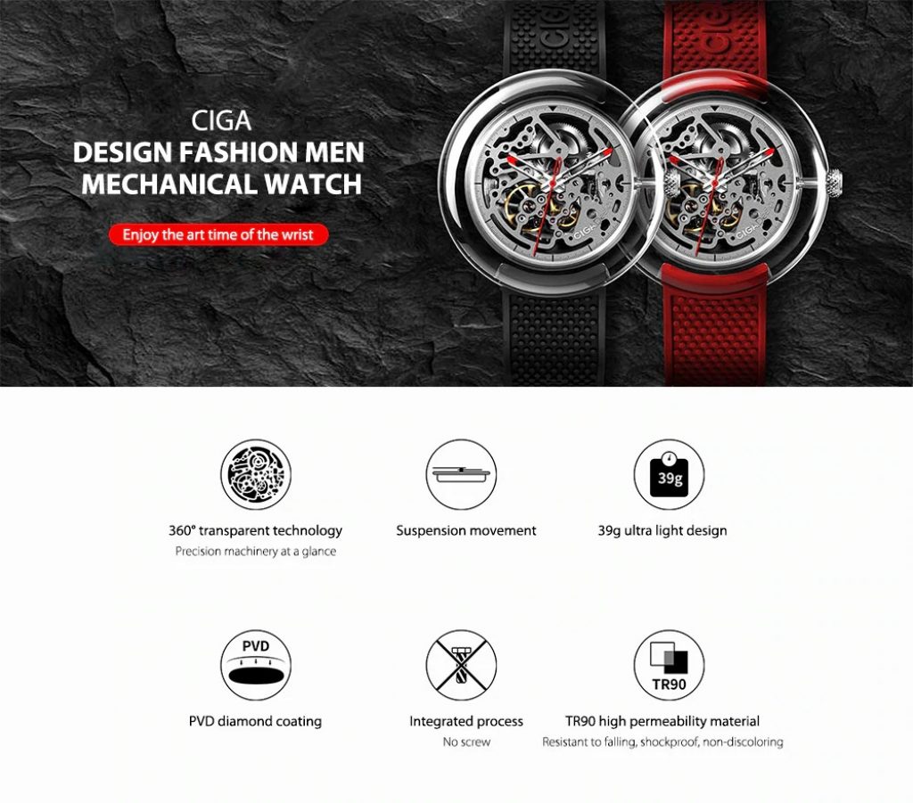 coupon, gearbest,CIGA Design T Series Fashion Men's Mechanical Watch from Xiaomi youpin