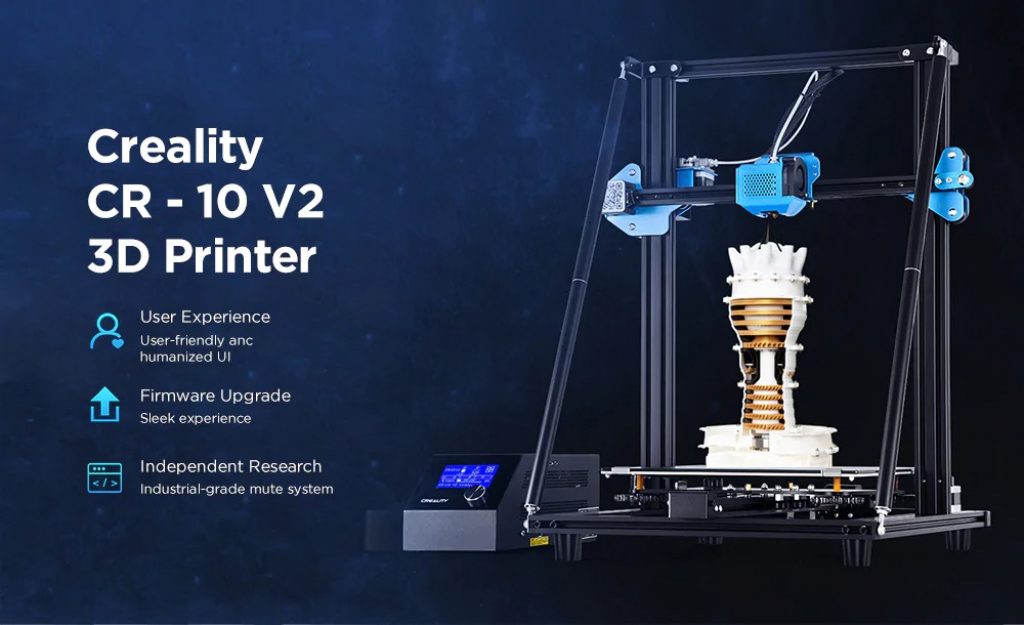 tomtop, banggood, coupon, gearbest, Creality CR - 10 V2 Upgrade Two-way Sphenoid Cooling 3D Printer